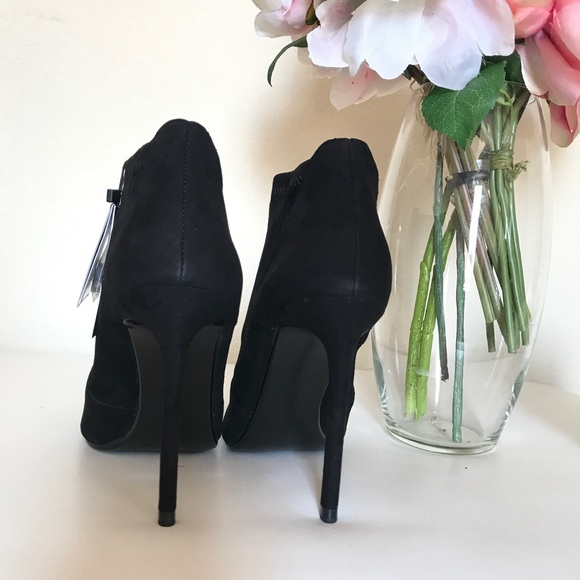 Zara Elasticated High Heel Ankle Leather Boots - Picture 3 of 5